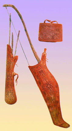 Колчан со стрелами и саадак с луком. Восточная Булгария. 17 век. 